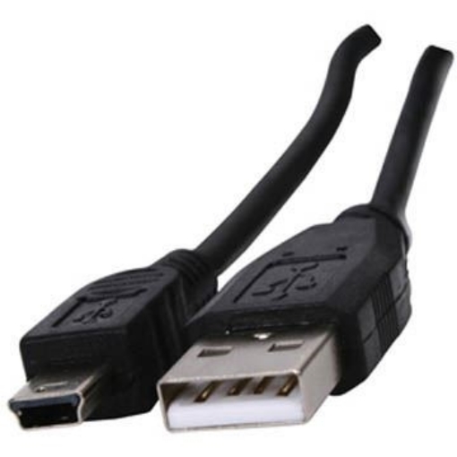 תמונה של כבל USB2.0 לחיבור מיני USB טרפז (5 פינים), באורך 1.8 מטר