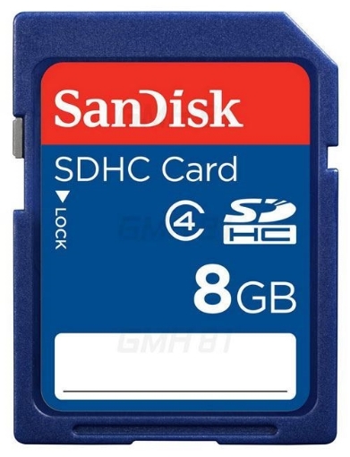 תמונה של כרטיס SanDisk SD HC  8GB