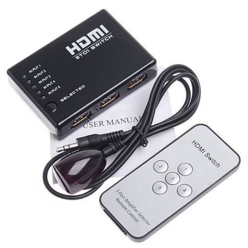תמונה של מפצל HDMI דיגיטלי ל 5 יציאות Hdmi switch