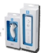 סט Nintendo Wii Remote ו-Nunchuk מקוריים בצבע לבן