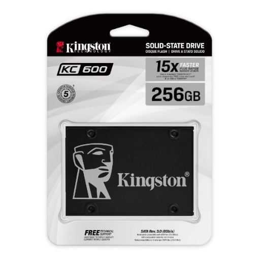 תמונה של דיסק פנימי לנייח Kingston KC600 SSD 256GB 2.5 3D TLC NAND