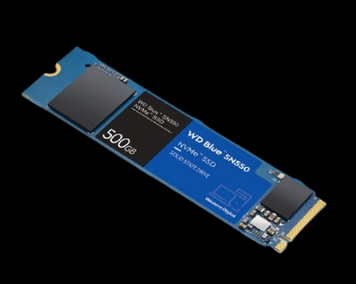 תמונה של דיסק פנימי WD Blue SN550 500GB NVME 2400/1750 Mbps PciE Gen3X4