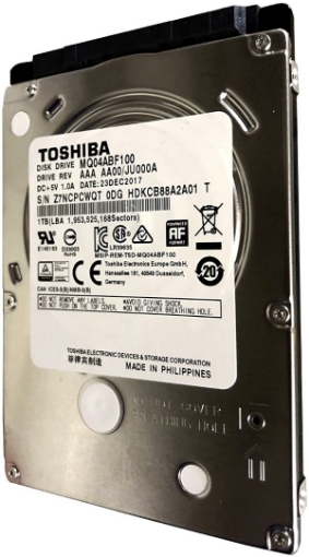תמונה של דיסק פנימי לנייד Toshiba 1TB 2.5 sata III 5400rpm 128MB Cache 7mm
