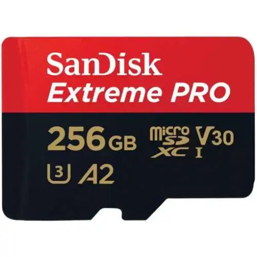 תמונה של כרטיס זיכרון SanDisk Extreme Pro A2 microSDXC 4K – בנפח 256G