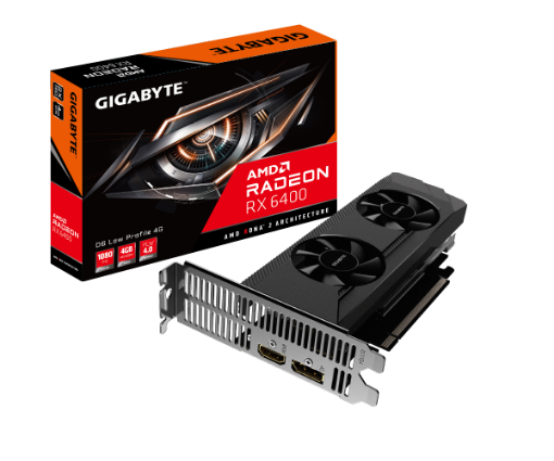 תמונה של כרטיס מסך Gigabyte Radeon RX 6400 D6 LOW PROFILE 4G HDMI DP