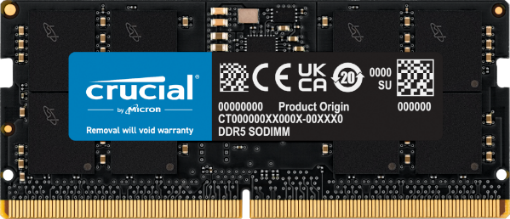 תמונה של זכרון לנייד Crucial 32GB DDR5 4800MHZ C40 SODIMM