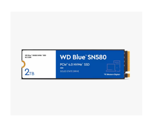 תמונה של דיסק פנימי WD Blue SN580 2TB Nvme Gen4 2280 Up to 4150MB/s