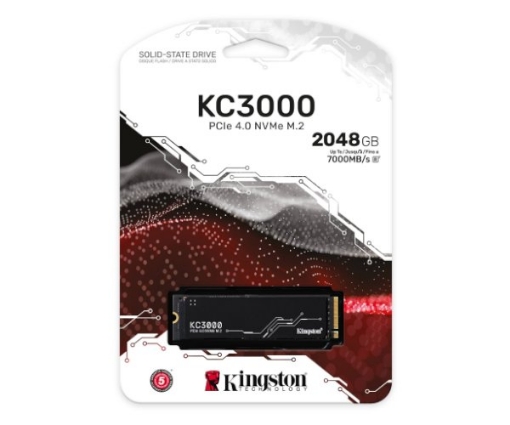 תמונה של דיסק פנימי Kingston KC3000 2048GB NVME Gen4 7000/7000 R/W