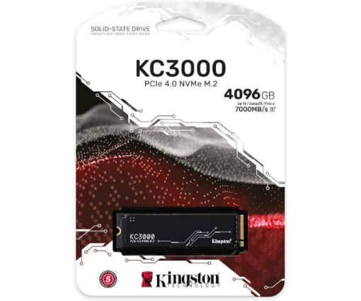 תמונה של דיסק פנימי Kingston KC3000 4096GB NVME Gen4 7000/7000 R/W