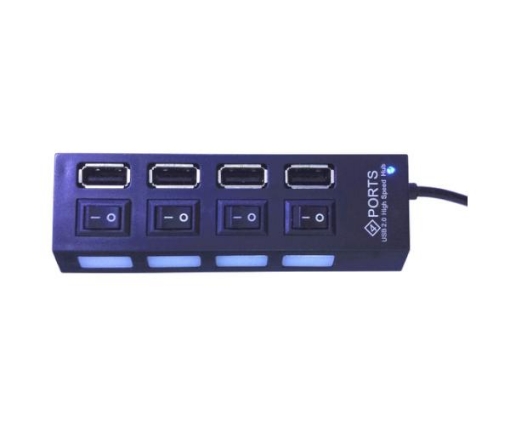 תמונה של מפצל 4 PORT USB 2.0 אקטיבי כולל חיבור מתח