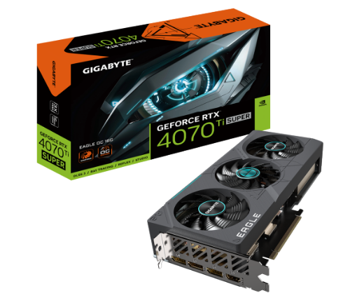 תמונה של כרטיס מסך Gigabyte GeForce RTX 4070 Ti SUPER EAGLE OC 16GB