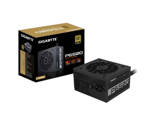 תמונה של ספק כוח Gigabyte P650G 650W 80 Plus Gold 120mm silent fan