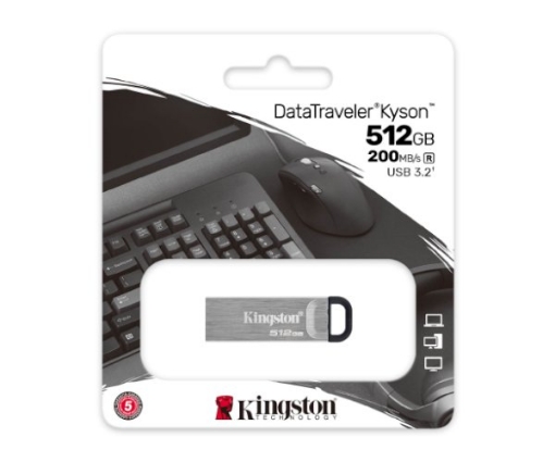 תמונה של זכרון נייד Kingston DataTraveler Kyson 512GB USB3.2 Gen 1