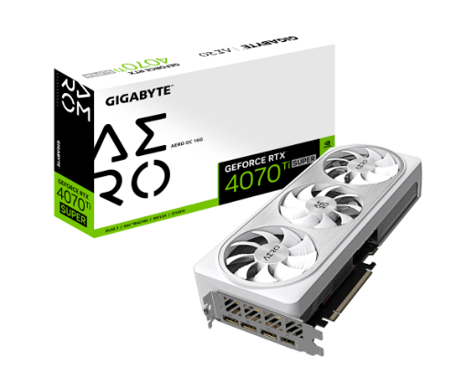 תמונה של כרטיס מסך Gigabyte GeForce RTX 4070 Ti SUPER AERO OC 16GB