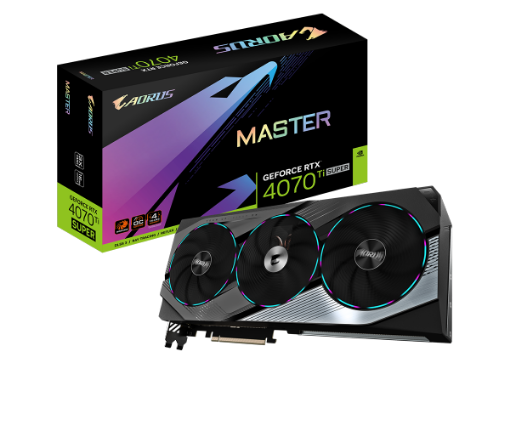 תמונה של כרטיס מסך AORUS GeForce RTX 4070 Ti Super Master 16GB