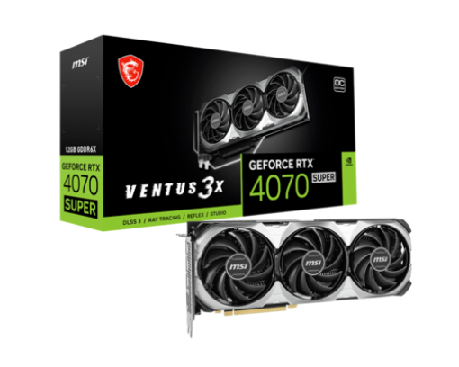 תמונה של כרטיס מסך MSI GeForce RTX 4070 SUPER 12G VENTUS 3X OC