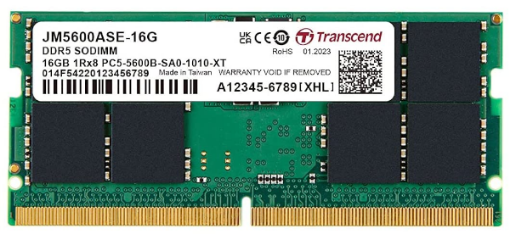 תמונה של זכרון לנייד Transcend DDR5 16GB 5600MHZ SODIM C46 1.1V