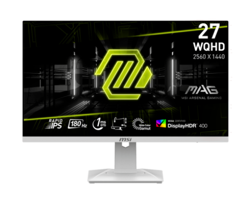 תמונה של מסך מחשב לבן גיימינג MSI MAG G274QRFW 2K