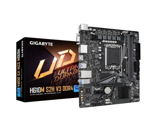 תמונה של לוח למעבדי אינטל Gigabyte H610M S2H V3 Micro-ATX VGA DP HDMI