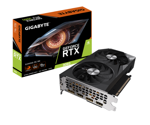 תמונה של כרטיס מסך Gigabyte RTX 3060 Gaming OC 8GB 2.0 GDDR6 Dual Fan