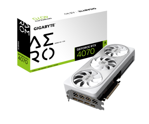 תמונה של כרטיס מסך Gigabyte 4070 AERO OC V2 12GB 192Bit GDDR6X