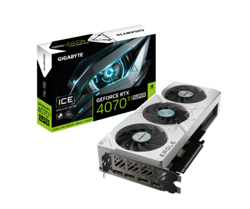 תמונה של כרטיס מסך Gigabyte GeForce RTX 4070 Ti Super Eagle OC ICE 16GB