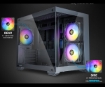 תמונה של מארז Antec CX600M RGB Black Mini Tower tempered glass panel