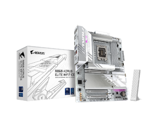 תמונה של לוח למעבד דור 15 Gigabyte B860 A ELITE WIFI7 ICE ATX 2.5GB LAN