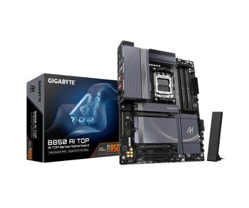 תמונה של לוח אם GIGABYTE B850 AI TOP WIFI7 ATX DDR5 AM5 2x10GBE LAN