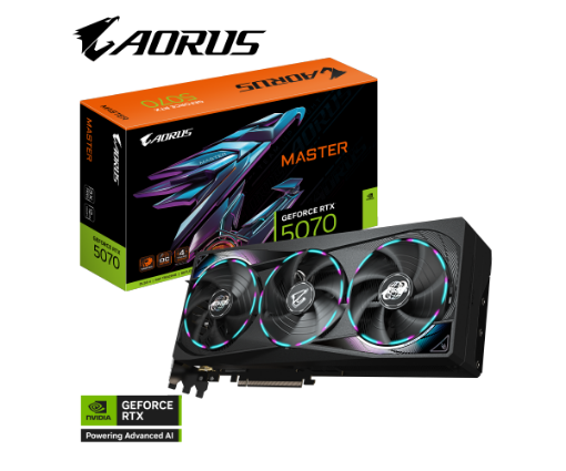 תמונה של כ.מסך GIGABYTE AORUS GeForce RTX 5070 MASTER 12G