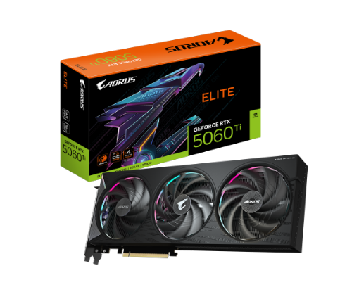 תמונה של כרטיס מסך Gigabyte RTX 5060 Ti Aorus Master Elite 16GB