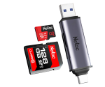 תמונה של קורא כרטיסים Netac Card READER WK13 USB3.0+TYPE-C Msd/SD