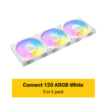 תמונה של מאוררים למארז ANTEC Connect C120 ARGB WHITE 3PK