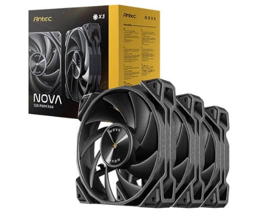 תמונה של מאווררים למארז 3PACK Fan And Speed Conntroller  Antec Nova 120mm