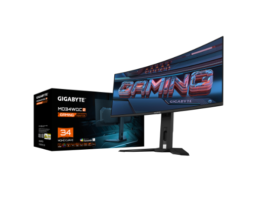 תמונה של מסך קעור GIGABYTE MO34WQC2 Curved 2K WQHD 34 QD-OLED 0.03ms 240Hz