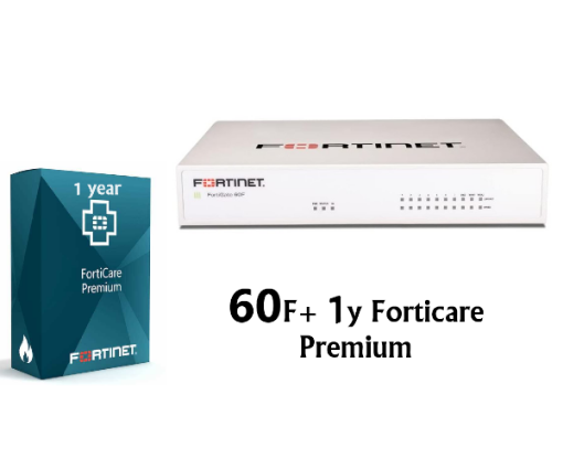 תמונה של באנדל מכשיר 60F ורשיון FortiGate-60F HW PLUS 1y