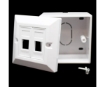 תמונה של קופסאת פלסטיק לשני מחברים RJ-45 Plastic box Cat5