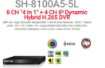 תמונה של מכשיר הקלטה DVR SH-8100A5N-5L 8CH+4CH IP AUDIO IN/OUT