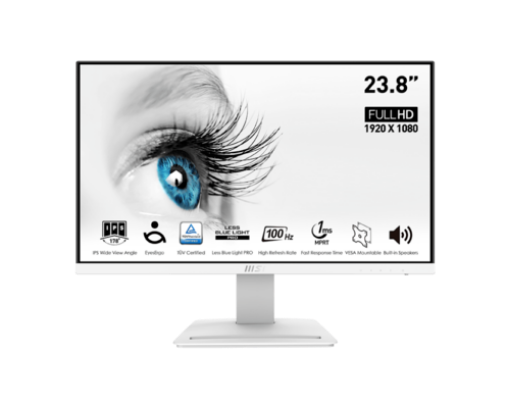 תמונה של מסך מחשב לבן עסקי MSI PRO MP243XW