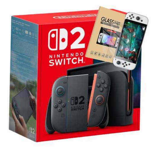 תמונה של NINTENDO SWITCH 2 + SCREEN PROTECTOR כולל מגן זכוכית!