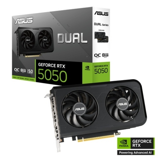 תמונה של כרטיס מסך ASUS Dual GeForce RTX 5050 8GB GDDR7 OC Edition