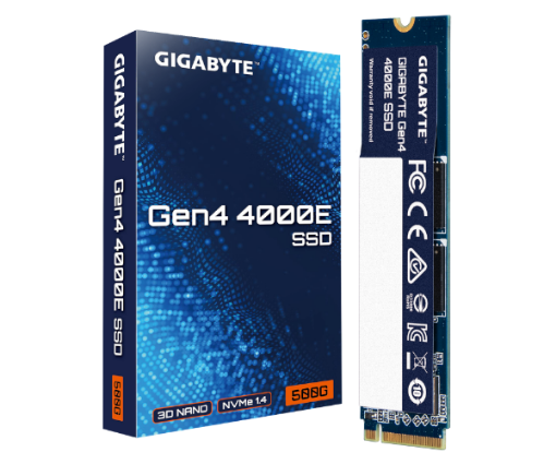 תמונה של דיסק פנימי Gigabyte 4000E 500GB Gen4 SSD NVME 2280