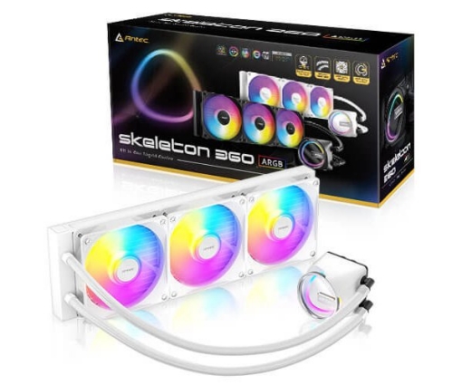 תמונה של קירור נוזלי משולש Antec SKELETON 360 ARGB White INTEL/AMD
