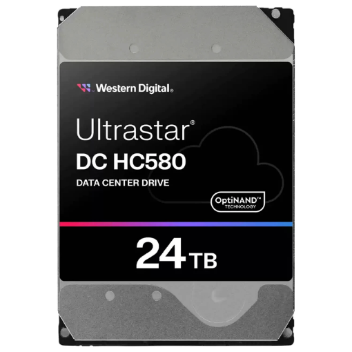 תמונה של כונן קשיח פנימי Ultrastar® DC HC580 בנפח 24TB דגם WUH722424ALE6L4 מבית Western Digital