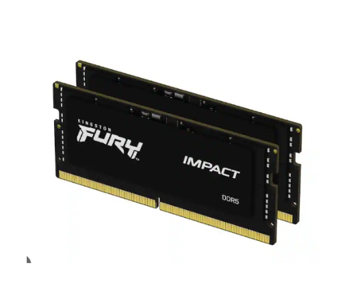תמונה של זכרון לנייד Kingston Fury Impact 32GB 2X16GB 6000mhz DDR5 C38 SOD