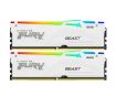 תמונה של Kingston Fury Beast White RGB Expo 64GB 2X32 6000MHZ DDR5 CL30