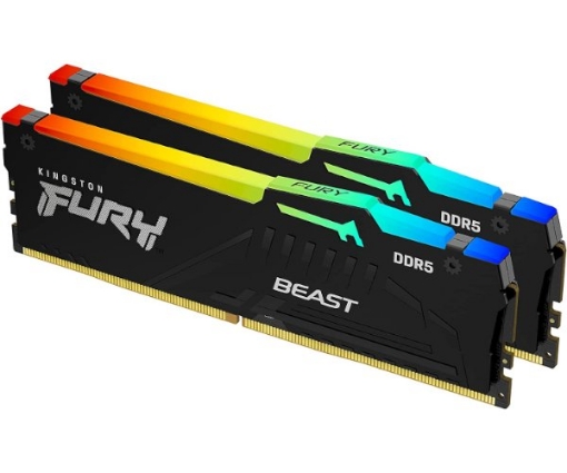 תמונה של ז.לנייח KINGSTON FURY BEAST RGB 128GB 2X64GB 5600MHZ CL40 EXPO/XM