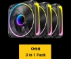 תמונה של מאווררים למארז Antec Orbit 120 ARGB 3 Pack