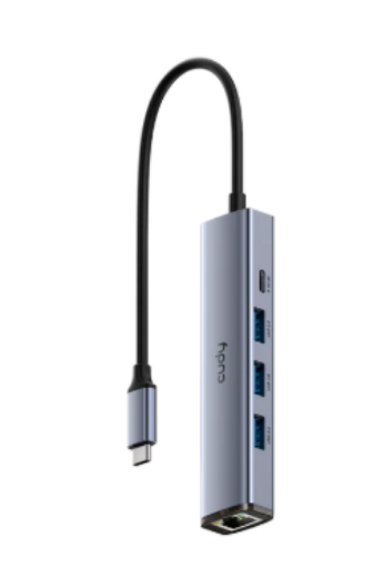 תמונה של CUDY 6-IN-1 USB-C Hub with GbE & 4K@60Hz HDMI UH606