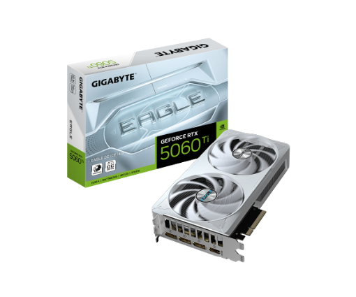 תמונה של כרטיס מסך Gigabyte RTX 5060 Ti Eagle OC ICE 16GB White